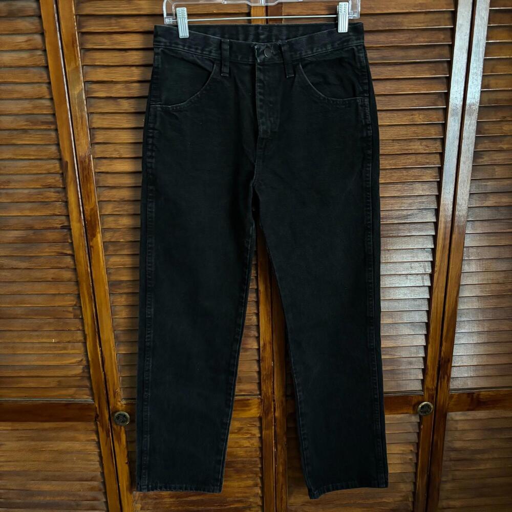 Rustler Men's Black Wash Denim Jeans - Straight Leg 100% Cotton - Size 30x30